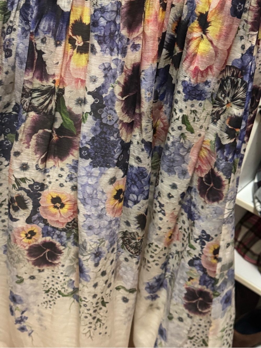 Zimmermann Floral Maxi Dress Size 2 Adjustable Altered Back Tie Romantic - Picture 8 of 9